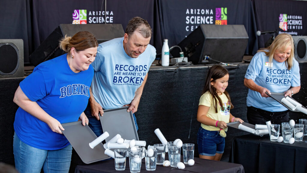 Drop Project Log Arizona Science Center breaks Guinness world record for egg drop ...