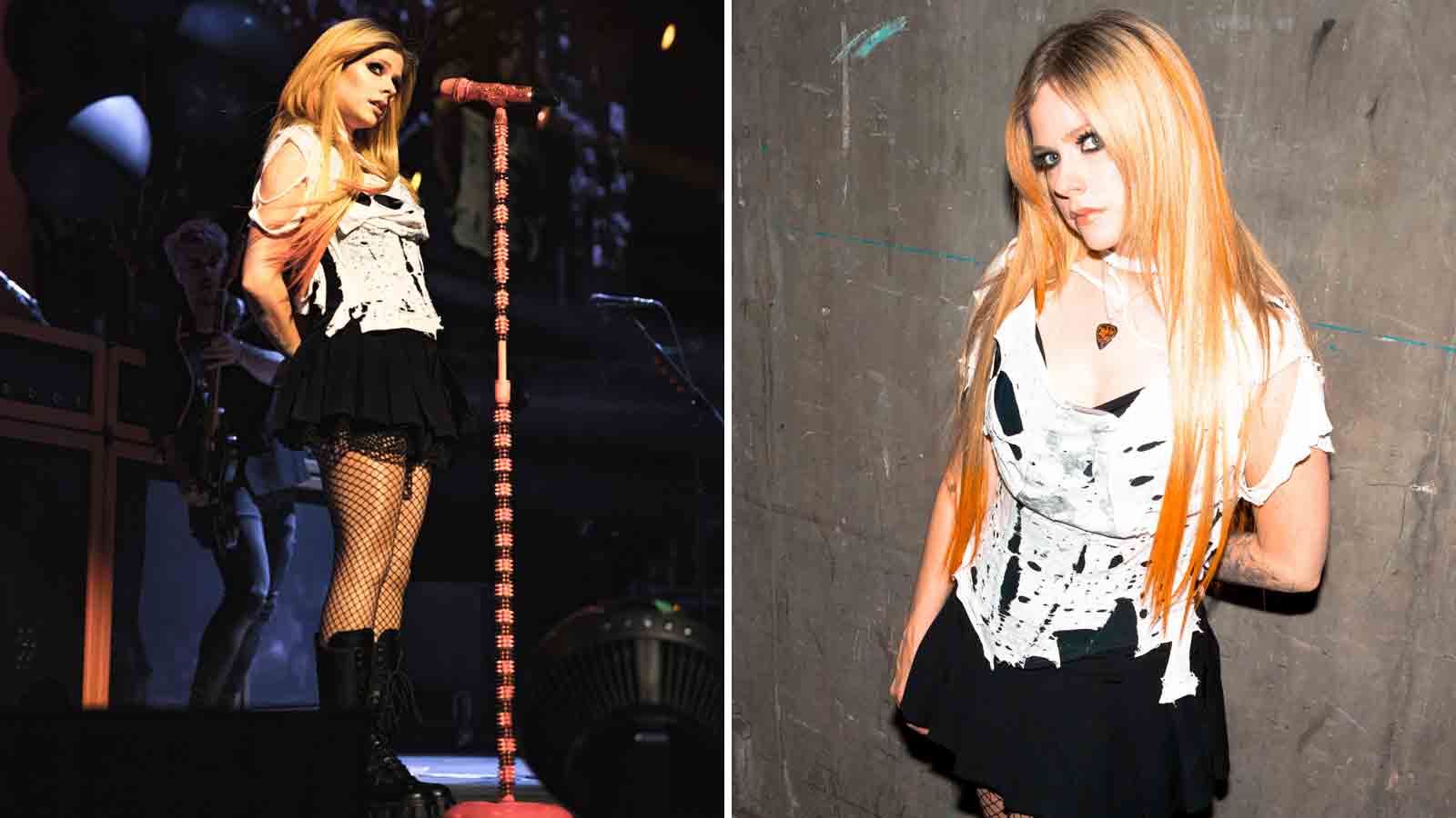 Side by side of Avril Lavigne....