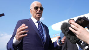 President Joe Biden says it was a 'mistake' to say he wanted to put a 'bull's-eye' on Donald Trump