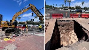 Restrictions continue for water main repair at 24th Street and Camelback Road in Phoenix