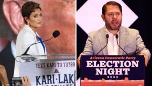 Rep. Ruben Gallego leads over Kari Lake in Senate race, new poll says