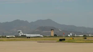 New electromagnetic aircraft arrives at Tucson Air Force base