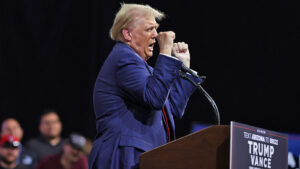 Republican presidential nominee Donald Trump announces Arizona rally