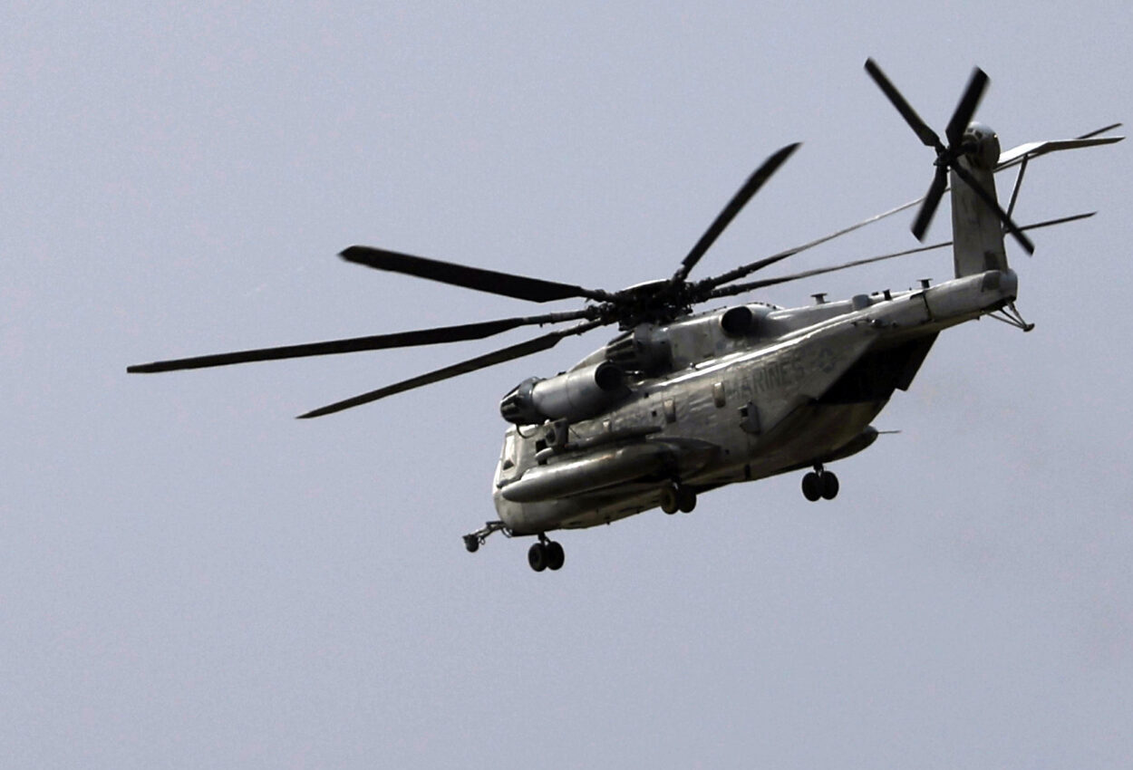 A Marine helicopter like the one pictured crashed last year, killing five service members....