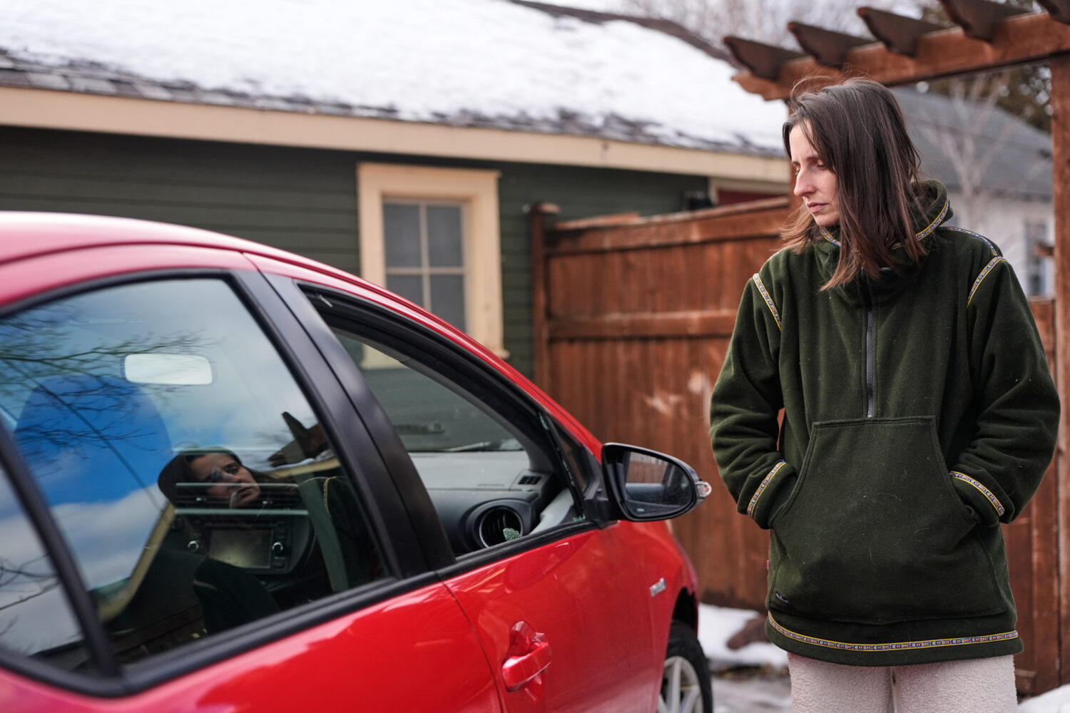 Patty O'Keefe, a U.S. citizens who was arrested while following federal agents' vehicles and briefl...