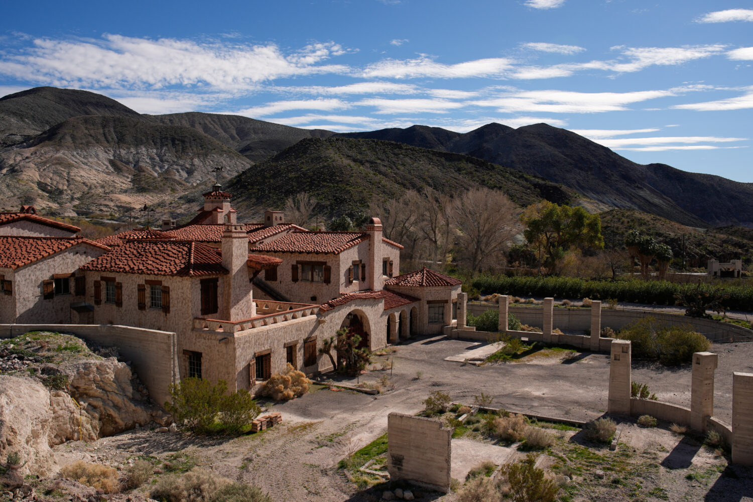 Scotty's Castle is seen Friday, Jan. 23, 2026, in Death Valley National Park, Calif. (AP Photo/John...