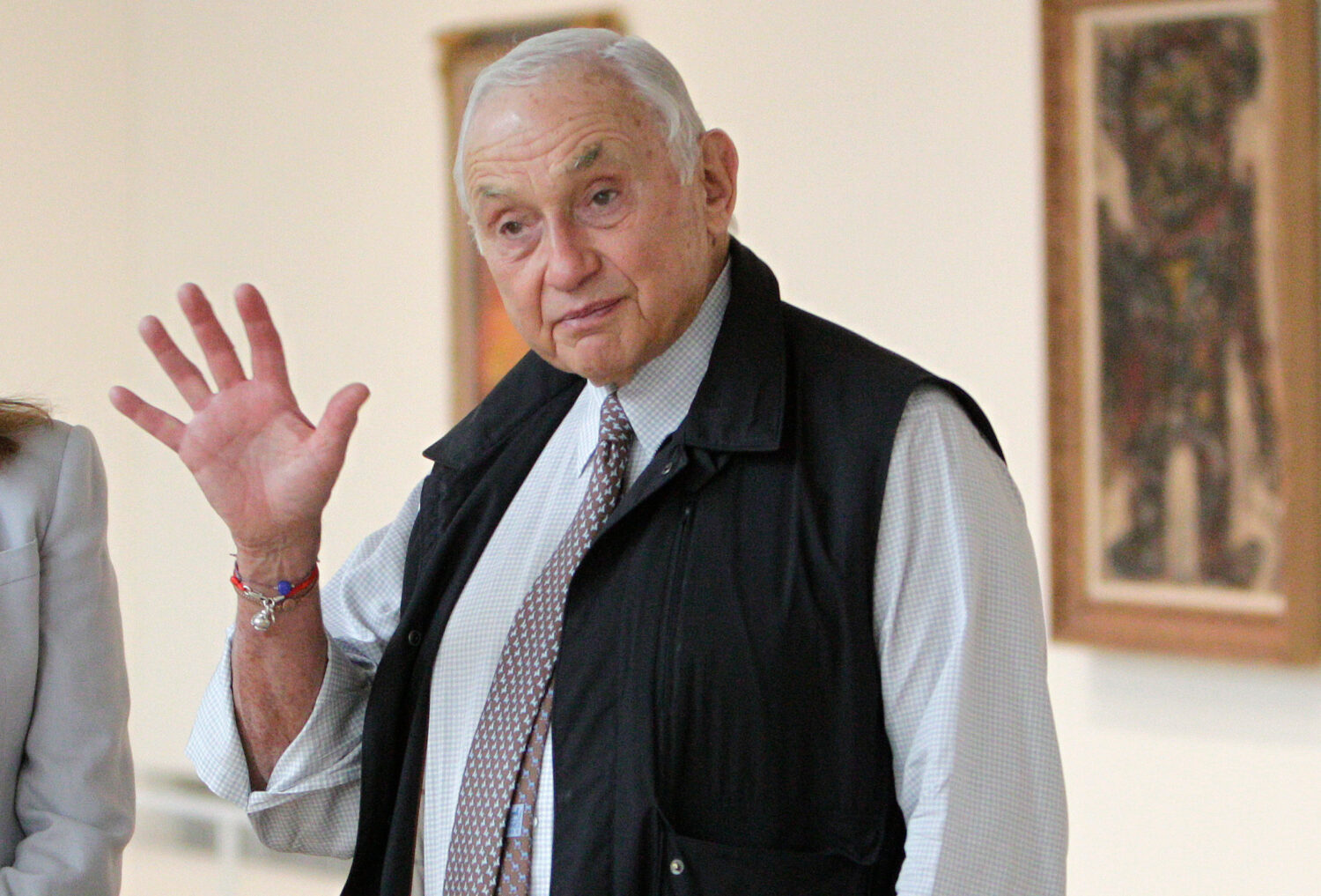 FILE - Chairman and CEO of Victoria's Secret parent L Brands Les Wexner tours the exhibit at the We...