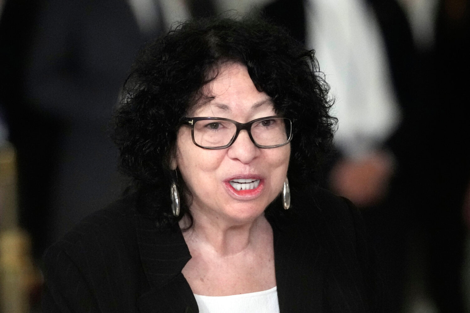FILE - Supreme Court Justice Sonia Sotomayor speaks during a service for retired Supreme Court Just...