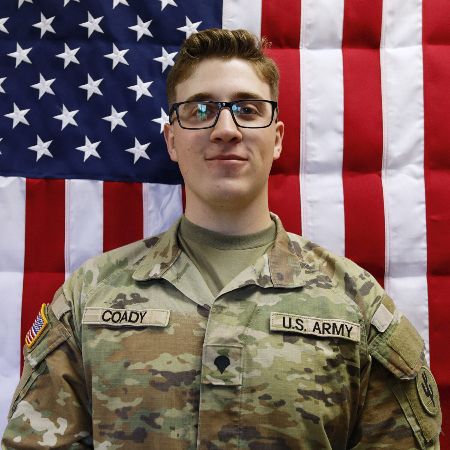 This image provided by the U.S. Army shows Sgt. Declan Coady, 20, of Des Moines, Iowa, in this May ...