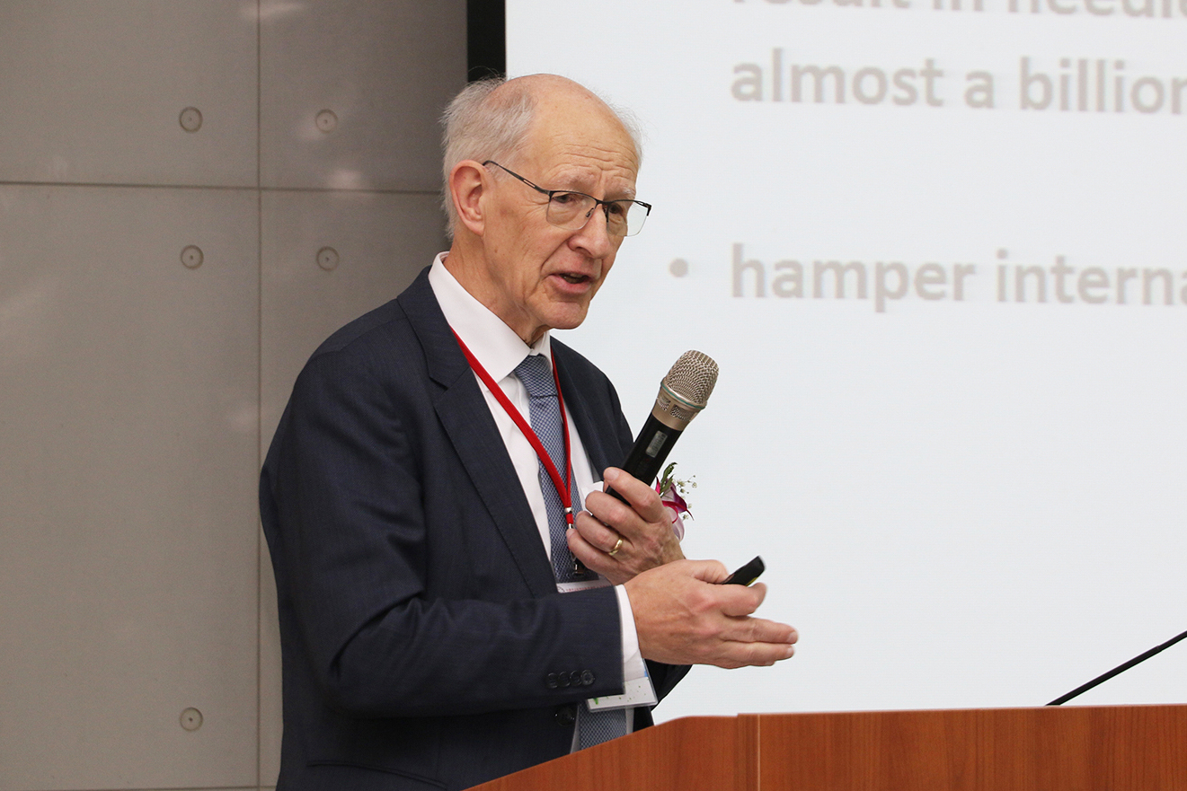 Huub Lelieveld speaks at the National Chung Hsing University in Taichung, Taiwan, in 2019. (World F...