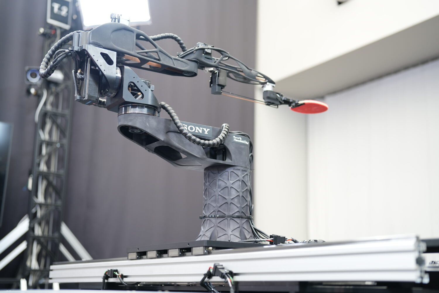 A table tennis robot built by Sony is seen in Tokyo, Dec. 2025. (Sony AI via AP)Credit: ASSOCIATED ...