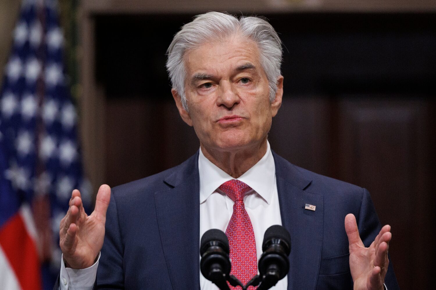 FILE - Administrator for the Centers for Medicare & Medicaid Services Dr. Mehmet Oz speaks during a...