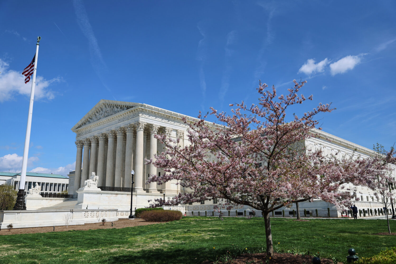 The U.S. Supreme Court is seen in Washington, Wednesday, April 1, 2026. (AP Photo/Tom Brenner)Credi...