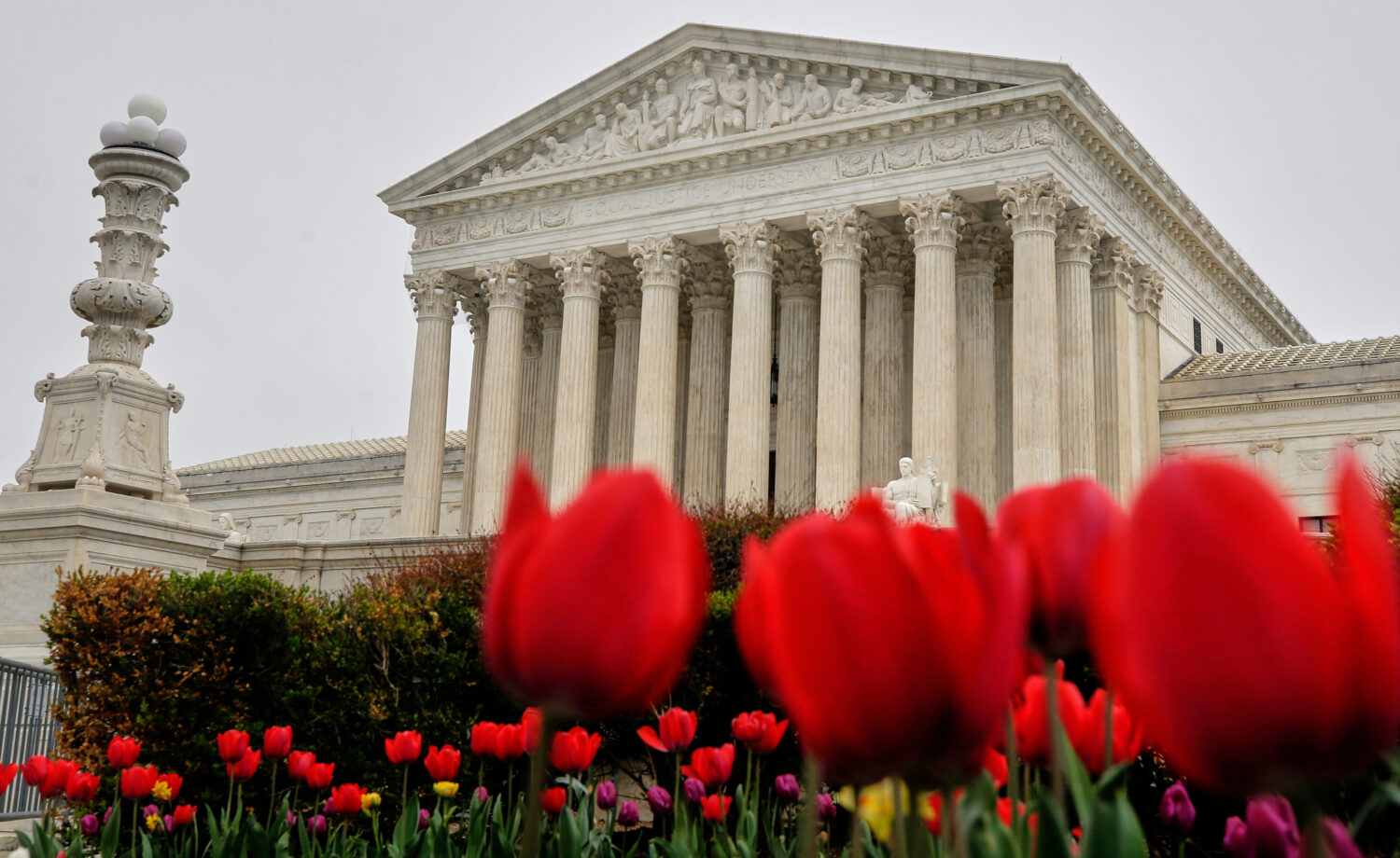 FILE - The U.S. Supreme Court is seen in Washington, Friday, April 3, 2026. (AP Photo/Rahmat Gul, F...