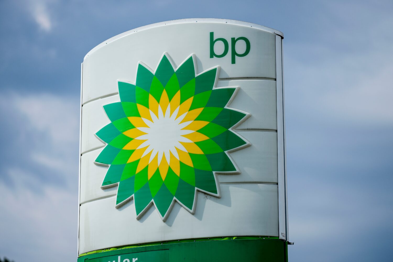 FILE - A BP fuel sign is seen, Tuesday, Sept. 12, 2023, in Marietta, Ga. (AP Photo/Mike Stewart, fi...