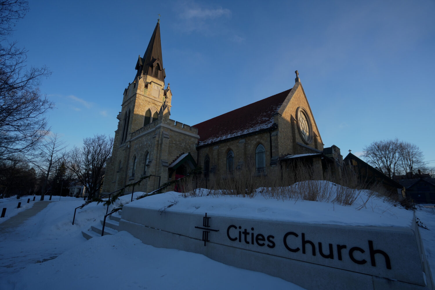 FILE - Cities Church is seen on Jan. 19, 2026, in St. Paul, Minn. (AP Photo/Angelina Katsanis, File...