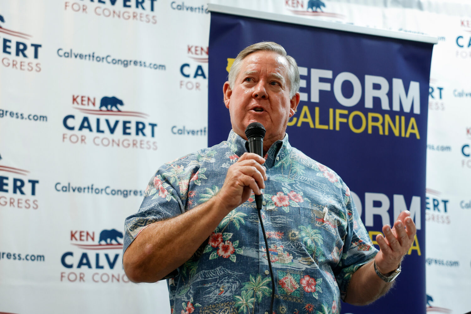 Rep. Ken Calvert, R-Calif., speaks at a "Barbeque, Beer and Ballots" event organized by Reform Cali...