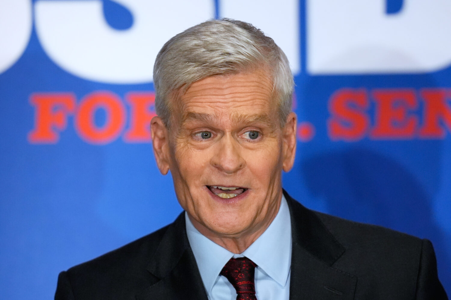 Sen. Bill Cassidy, R-La., speaks to supporters during an election night watch party Saturday, May 1...