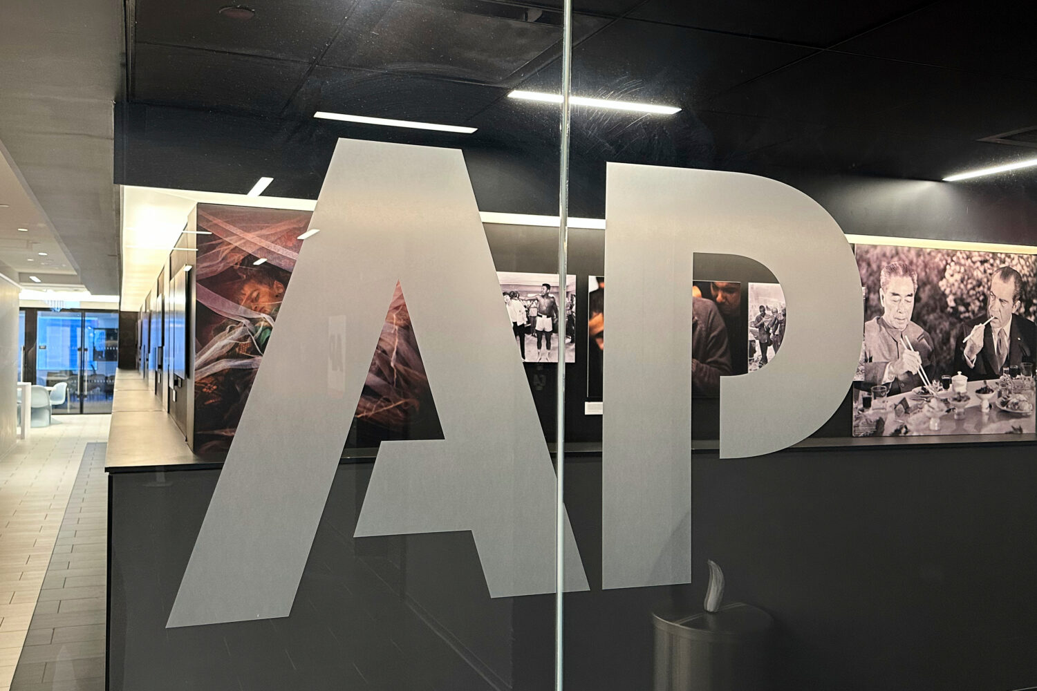 FILE - The Associated Press logo is displayed at the news organization's world headquarters in New ...