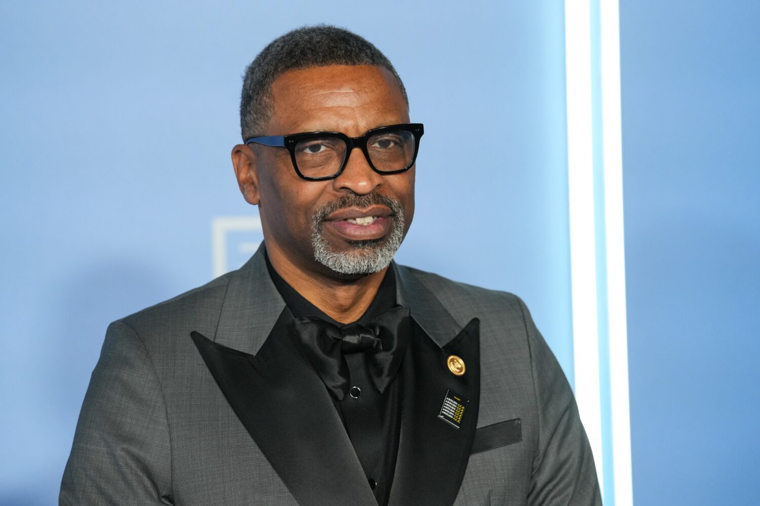 FILE - NAACP President Derrick Johnson arrives at the 57th NAACP Image Awards, Feb. 28, 2026, in Pa...