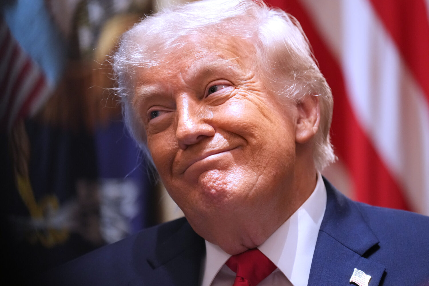 President Donald Trump listens during a Cabinet meeting at the White House, Wednesday, May 27, 2026...
