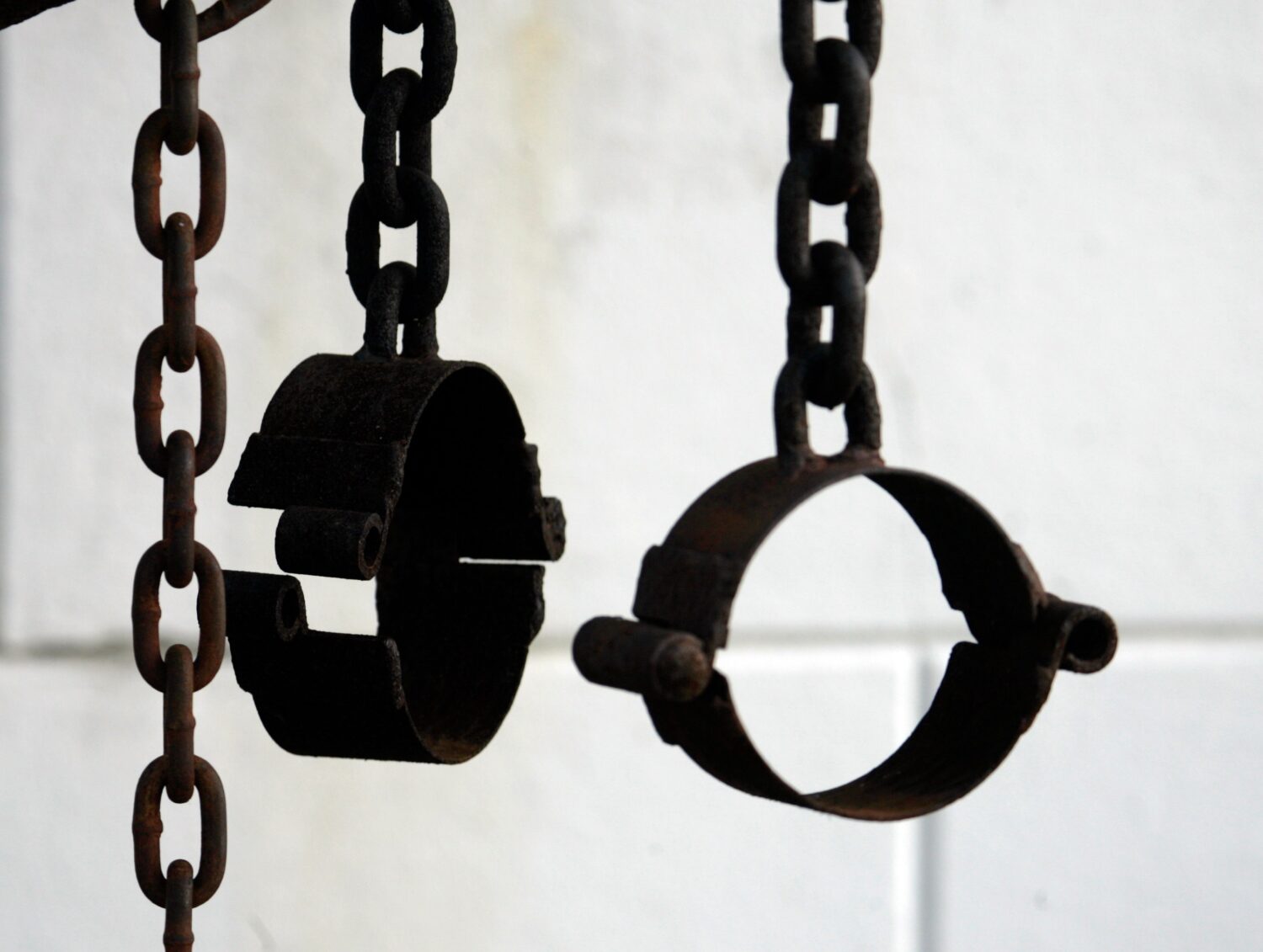 FILE — These shackles, shown on the property of St. Augustine Church in New Orleans on March 6, 2...