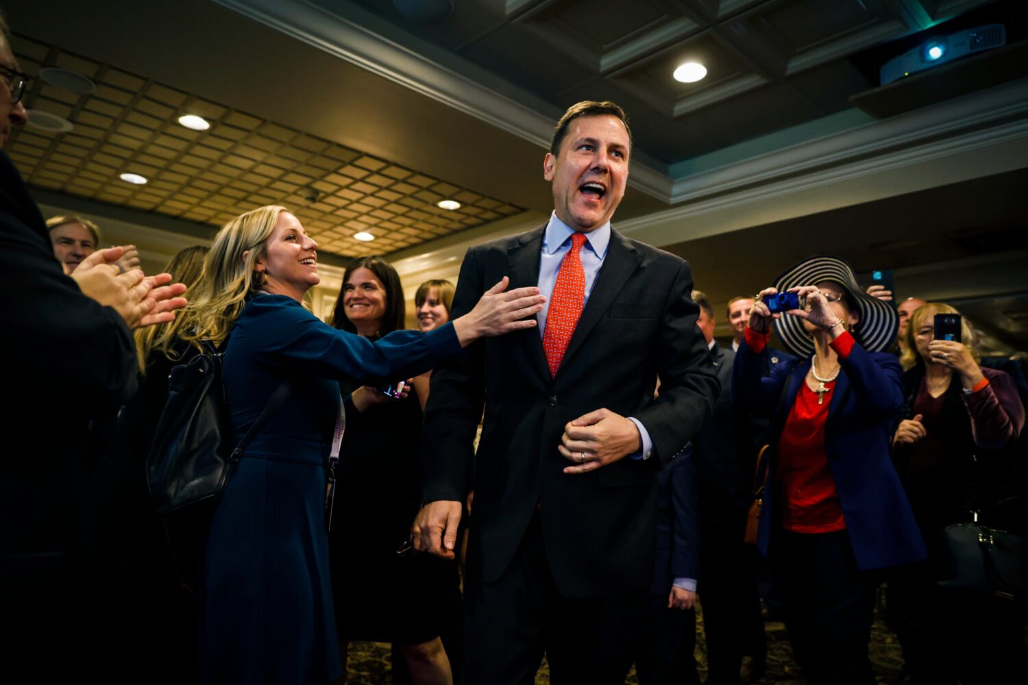 FILE - Tom Kean Jr., GOP candidate for New Jersey's 7th Congressional District, arrives at his elec...