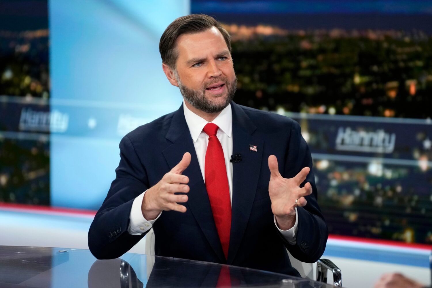 Vice President JD Vance appears on "Hannity" on Monday, June 15, 2026, in New York. (Photo by Charl...