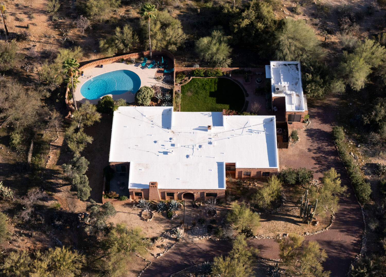 FILE - An aerial view of the home of Nancy Guthrie, the missing mother of "Today" show host Savanna...