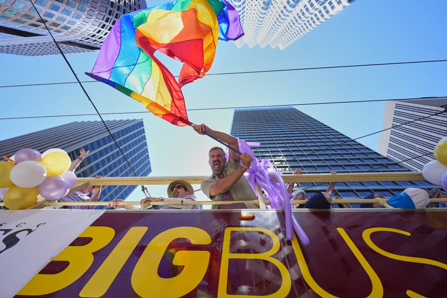 FILE - Revelers participate in the Pride Parade, June 29, 2025, in San Francisco. (AP Photo/Godofre...