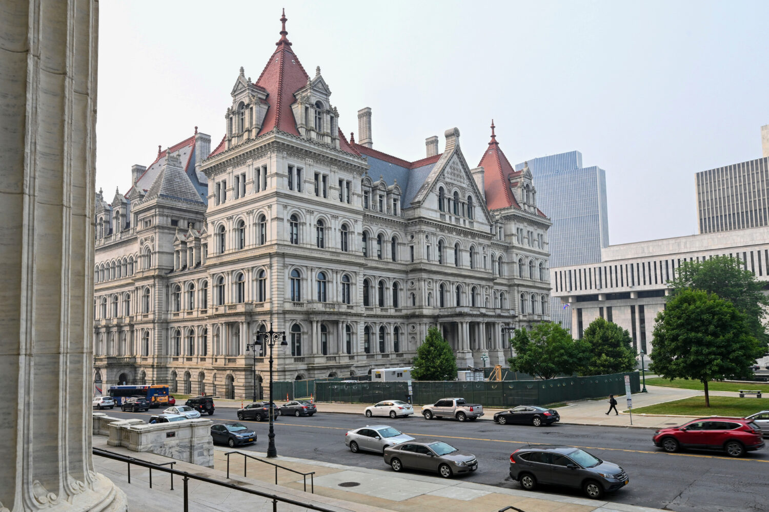 FILE - The New York state Capitol is seen from the steps of the State Education Building in Albany,...