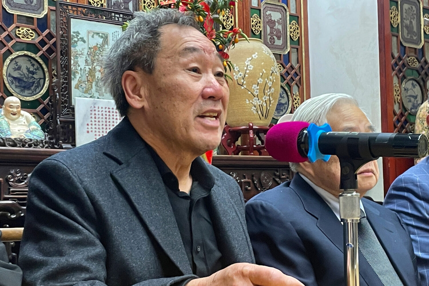FILE - Great-grandson of Wong Kim Ark, Norman Wong, speaks during a news conference in the Chinatow...